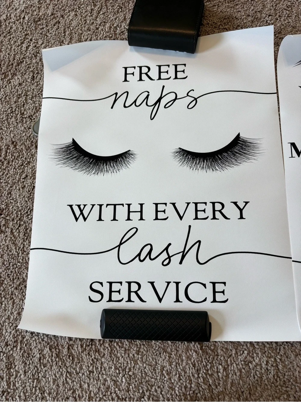 False Eyelash Wall Art Decal - Black